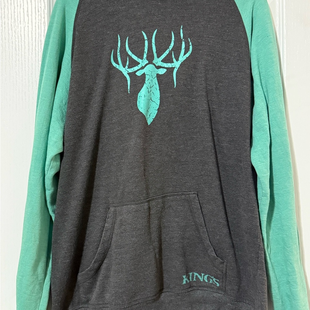 Women's Charcoal and Mint Hoodie